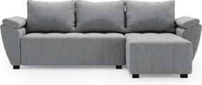 Coltar extensibil de colt LIVARO, gri deschis, reversibil, 251x140 cm