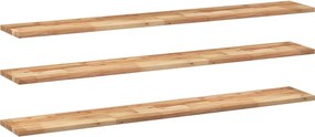 vidaXL Rafturi suspendate 3 buc. 140x20x2cm lemn masiv acacia netratat