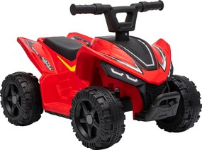 AIYAPLAY ATV Electric pentru Copii 18-48 Luni, 6V, 2 km/h, Sarcină 25 kg, Roșu | Aosom Romania