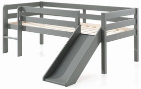 Pat Pino pentru copii cu tobogan, gri, 90x200 cm, înălțime 85 cm – Vipack