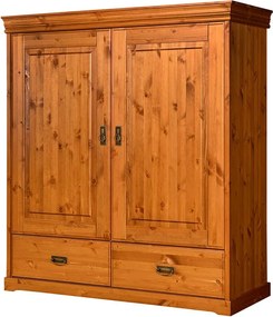 Dulăpior lemn masiv natur Florence, 130 × 50 × 142 cm