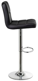 Scaune de bar negre cu înălțime ajustabilă 2 buc. din imitație de piele (înălțime șezut 93 cm) – Casa Selección
