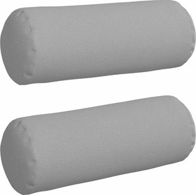 vidaXL Perne Bolster 2 pcs Gri nori Ø 25 x 70 cm țesătură