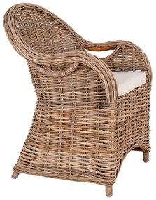 Scaune de grădină în culoare naturală 2 buc. din ratan Larisa – House Nordic