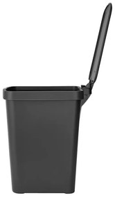 Coș cu pedală Brabantia StepUp 1008482, 25 L, Materiale ecologice, Deschidere mare, Gri închis