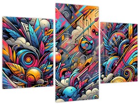 Tablou - Graffiti multicolor (90x60 cm)
