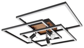Plafoniera LED design industrial Ida negru 63,5x63,5cm