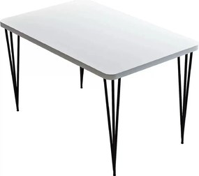 Masa bucatarie texturata, Serena Homs 70 x 110 cm, alb/negru