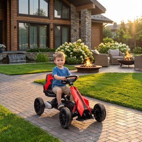 HOMCOM Go-Kart Electric pentru Copii 3-8 Ani, 3-5 km/h, Roșu | Aosom Romania