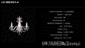 Lustra 3 brate cristal Bohemia L11 006/03/1-A