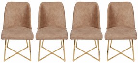 Set de scaune de sufragerie Madrid Brown, 4 bucăți