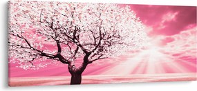 Tabloul cu pomul roz (120x50 cm)