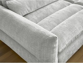 Canapea gri deschis cu tapițerie din chenille 276 cm Neil – Bobochic Paris