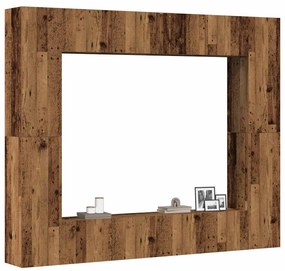 vidaXL Set dulap TV 8 piese montat pe perete lemn vechi lemn prelucrat