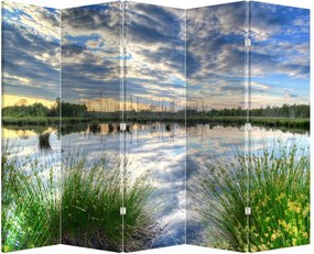 Paravan - Lac și trestie (210x170 cm)