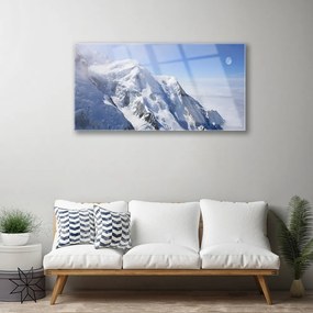 Tablouri acrilice Munții Peisaj Albastru Alb