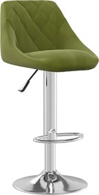 vidaXL Scaun de bar, verde deschis, catifea