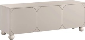 Comodă TV cu 3 uși Sonatia II 150 cm cu picioare sferice - casmir