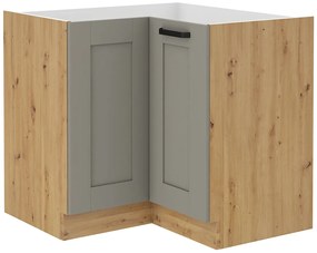 Dulap inferior de bucătărie de colț Lucid 89 x 89 DN 1F BB (Stejar artisan + claygrey). 1045484