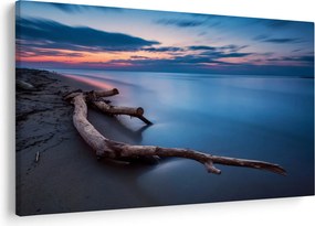Tablou cu plaja în apus de soare (90x60 cm)