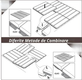 Outsunny Set Plăci de Gresie pentru Pavaj Terasă 30x30x2cm 0.81mq Maro | Aosom Romania