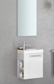 Set mobilier baie (masca si lavoar) Kolpa San Kiki 51x25xH51 cm, deschidere dreapta, alb