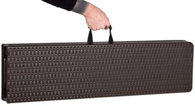 Set catering masă + 2 bănci 180cm Brown Rattan