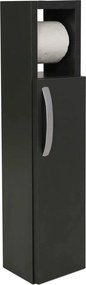 Dulap baie STAR, gri antracit, PAL, cu o usa, 15x12x65 cm