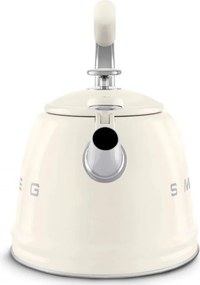 Ceainic cu fluier Smeg WKF01CR, 2,3 l, Inductie, Maner rece, Otel, Crem