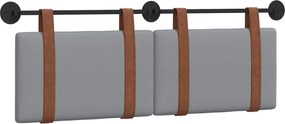 vidaXL Cap de pat suspendat Gri deschis 130 x 55 x 5 cm PU antic