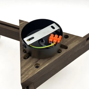 Lustră LED aplicată Brilagi ANTHONY 3xE14/40W/230V stejar nuc/negru