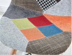 ShopJK SCAUN PATCHWORK MULTICOLOR, STILUL SCANDINAV