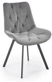 Scaun catifea K519 velvet gri
