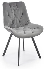 Scaun catifea K519 velvet gri
