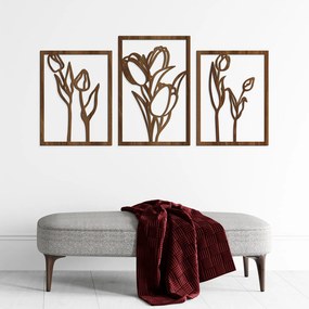 DUBLEZ | Decorațiune din 3 piese de perete - Lalele