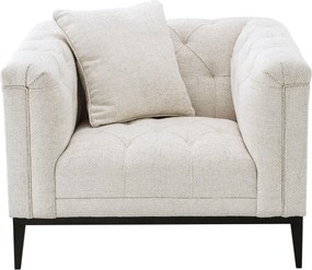 Fotoliu design LUX cu aspect Chesterfield Cesare, lyssa off-white
