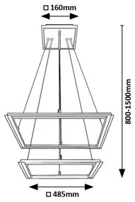 Lustră LED pe cablu Rabalux 72243 SIDONA 2xLED/24W/230V 3000K