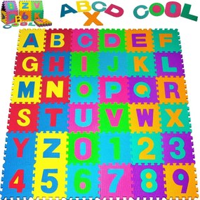 Spielwerk Covoraș din spumă pentru copii PUZZLE, 86 piese, multicolor