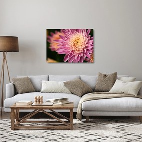 Tablou pe sticlă detailat cu flori (70x50 cm)