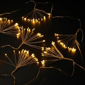 Brilagi - Ghirlandă LED pentru exterior, 150 LED, 5 m, IP44, alb cald, efect artificii