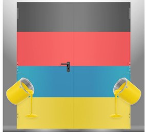 Usa Antifoc Dubla EI60 120 - 2 Canaturi - Rezistenta la foc 60 120 min - Montaj Interior Vopsire in camp electrostatic alte culori, 1900(1000+900),