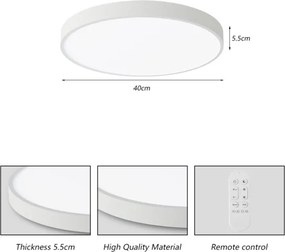 Plafonieră LED dimabilă Immax NEO 07251L SEMPLICI 36W/230V Wi-Fi Tuya alb + telecomandă