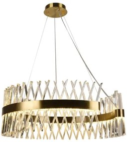 Lustră LED dimabilă pe cablu LED/175W/230V 3000-6500K auriu + telecomandă