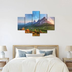 Tablou cu curcupeu deasupra stâncilor (150x105 cm)