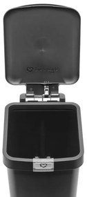 Coș cu pedală Brabantia StepUp 1008476, 10 L, Materiale ecologice, Deschidere mare, Gri închis