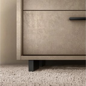 Comodă lemn masiv Sable cu 3 sertare, 150 × 51 × 78 cm