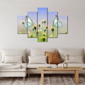 Tablou cu fluture pe floare (150x105 cm)