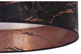 Plafonieră LED VELVET STAR LED/24W/230V d. 40 cm  neagră/cupru Brilagi