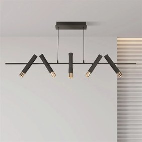 Lustra suspendata cu 5 spoturi LED directionabile Cylinder
