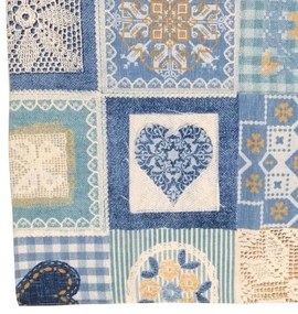 Fata de masa patrata Crochet Azul 70x70 cm